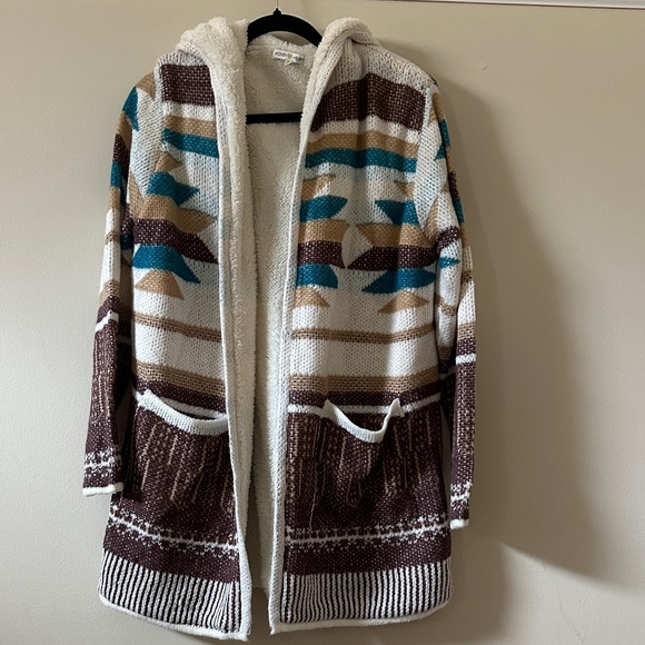 Woven Heart Jackets & Blazers - Woven Heart Ivory Plush Jacket